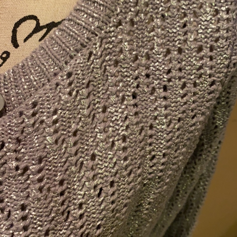 Gymboree silver‎ button up girls sweater 7-8 NWT - Picture 7 of 8